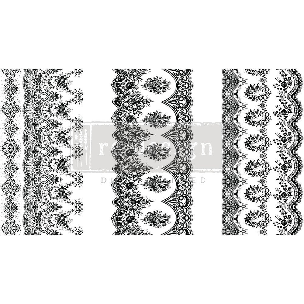 NEW! VINTAGE WALLPAPER II Redesign Transfer (3 sheets, each 15.24cm x 30.48cm) - Rustic Farmhouse Charm