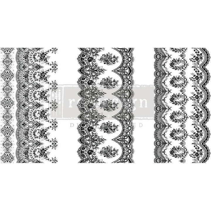 NEW! VINTAGE WALLPAPER II Redesign Transfer (3 sheets, each 15.24cm x 30.48cm) - Rustic Farmhouse Charm
