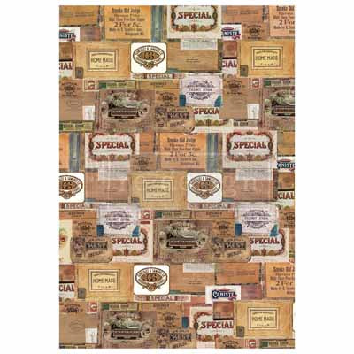 VINTAGE CIGAR BOX Redesign Transfer (81.28cm x 55.88cm) - Rustic Farmhouse Charm