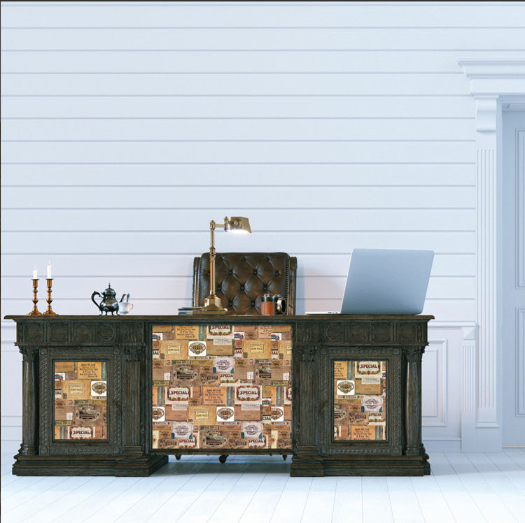 VINTAGE CIGAR BOX Redesign Transfer (81.28cm x 55.88cm) - Rustic Farmhouse Charm