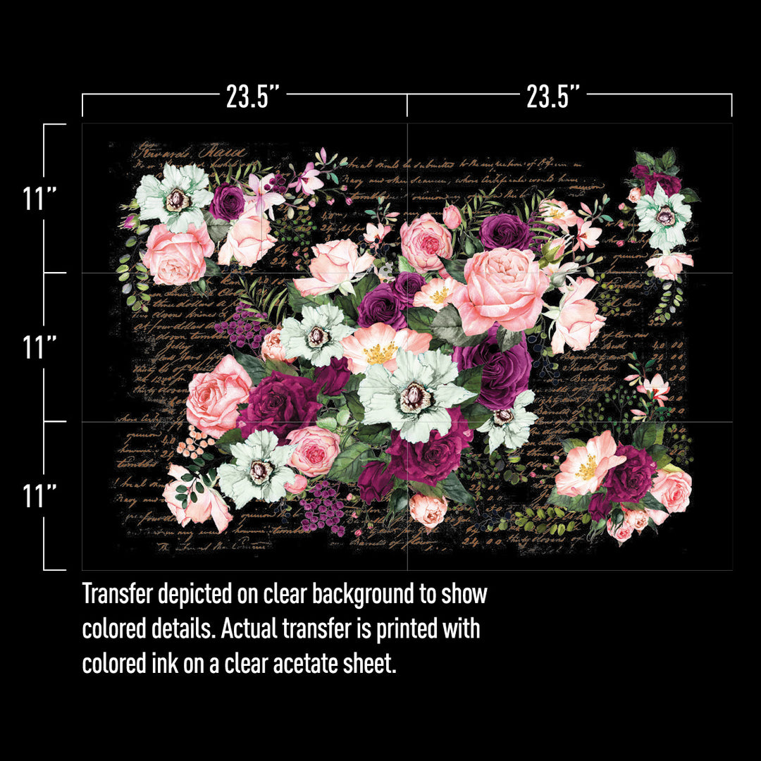 VIOLET HILL Redesign Transfer 111.76cm x 76.2cm - Rustic Farmhouse Charm