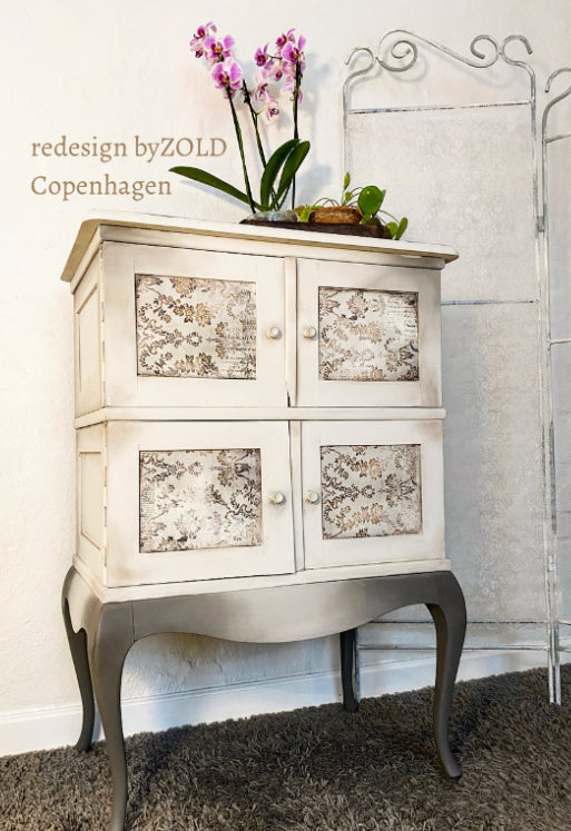 WASHED DAMASK Redesign Decoupage Paper (76.2cm x 48.26cm) - Rustic Farmhouse Charm
