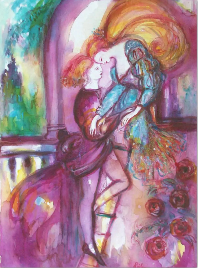 Decoupage Tissue Paper - Whimsical Romeo & Juliet Romance (43.18cm x 58.42cm) - Rustic Farmhouse Charm
