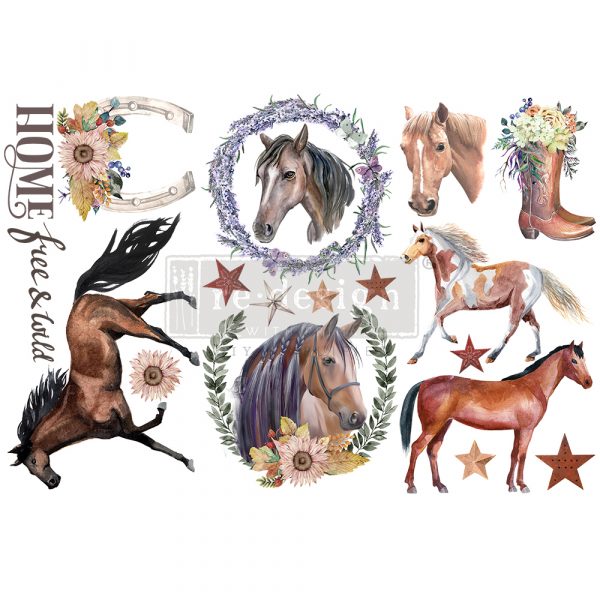 WILD SOUL Redesign Transfer (3 sheets, each 15.24cm x 30.48cm) - Rustic Farmhouse Charm