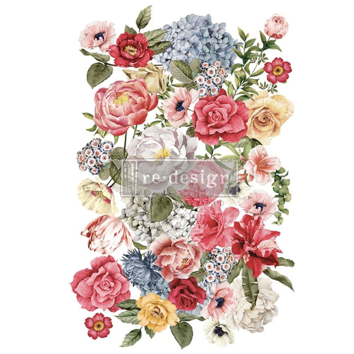 WONDROUS FLORAL II Redesign Transfer 86.36cm x 60.96cm - Rustic Farmhouse Charm