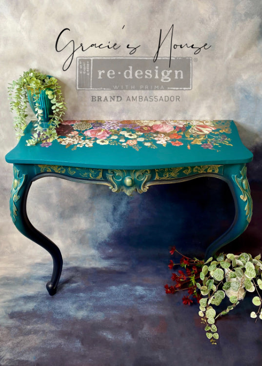 WONDROUS FLORAL II Redesign Transfer 86.36cm x 60.96cm - Rustic Farmhouse Charm