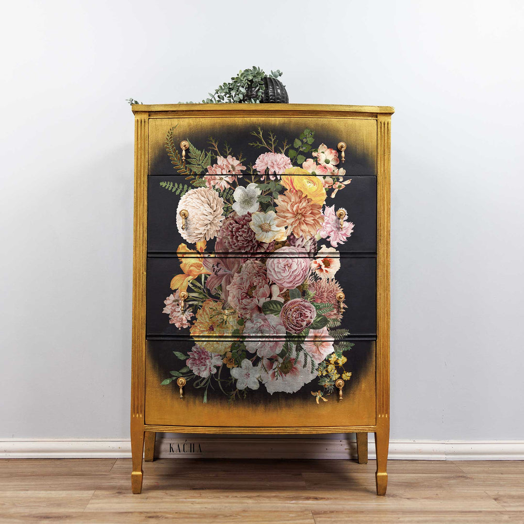 NEW! Redesign Transfer - WOODLAND FLORAL (88.9cm x 60.96cm) - Rustic Farmhouse Charm