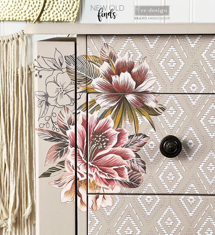 NEW! EXOTICA Redesign Transfer (3 sheets, each 15.24cm x 30.48cm) - Rustic Farmhouse Charm