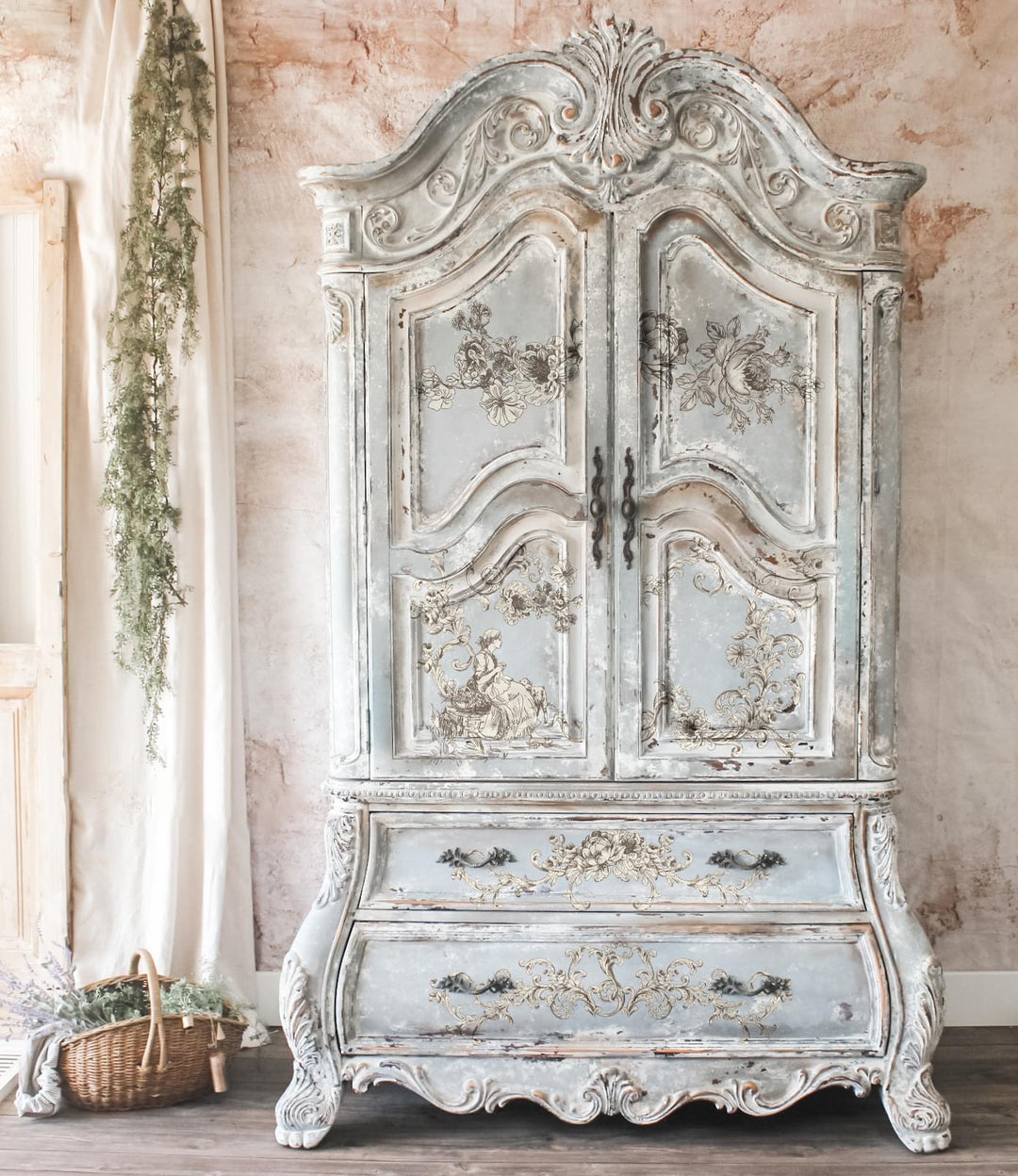 NEW! Redesign Transfer - ALAINA TOILE (88.9cm x 60.96cm) - Rustic Farmhouse Charm