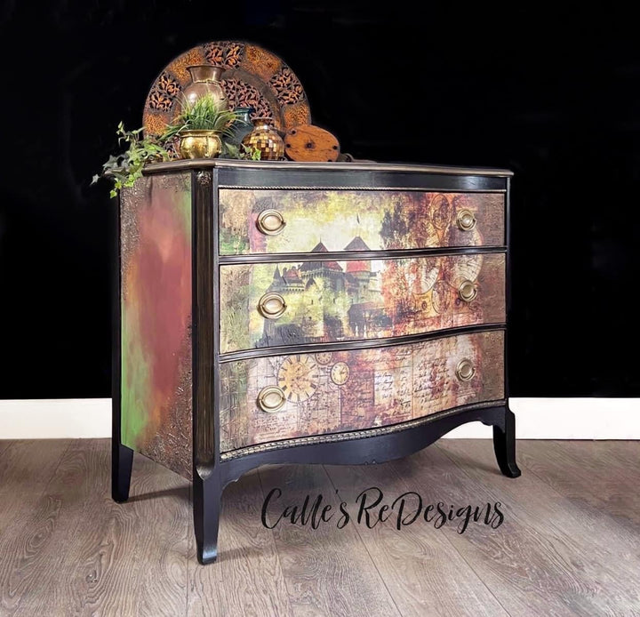 NEW! HILLTOP CASTLE Redesign A1 Decoupage Rice Paper (59.44cm x 84.07cm) - Rustic Farmhouse Charm