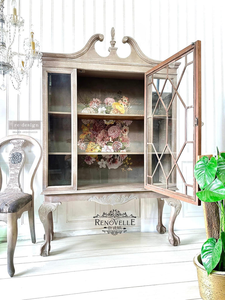 NEW! Redesign Transfer - WOODLAND FLORAL (88.9cm x 60.96cm) - Rustic Farmhouse Charm