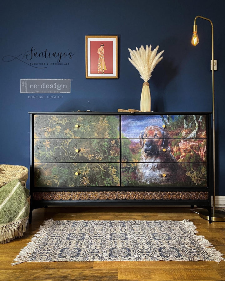 NEW! LOYAL FRIEND Redesign A1 Decoupage Rice Paper (59.44cm x 84.07cm) - Rustic Farmhouse Charm