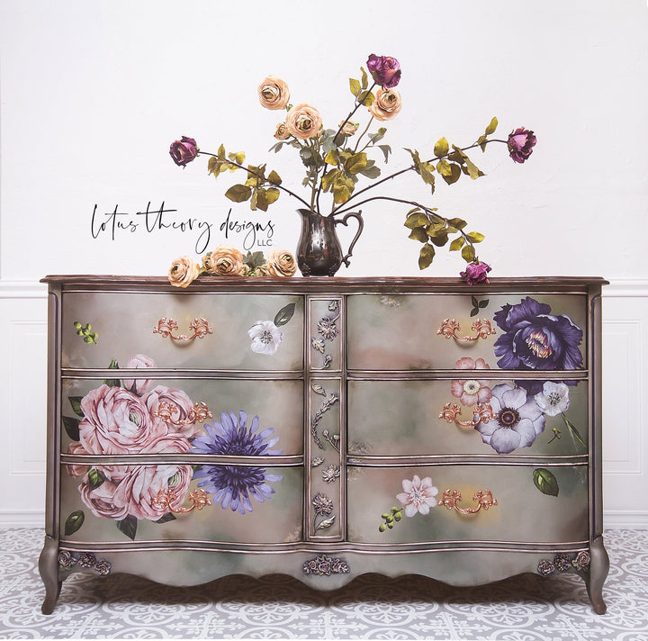 Redesign Transfer - LUSH FLORAL II (121.92cm x 81.28cm) - Rustic Farmhouse Charm