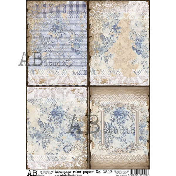 ABstudio Rice Paper - 1842 (A4) - Rustic Farmhouse Charm