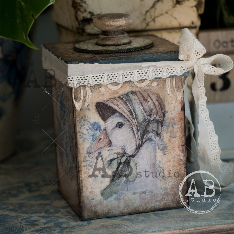 ABstudio Rice Paper - 1842 (A4) - Rustic Farmhouse Charm