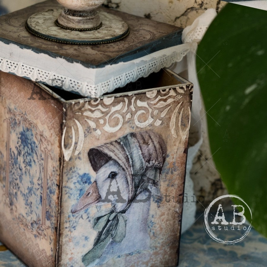 ABstudio Rice Paper - 1842 (A4) - Rustic Farmhouse Charm