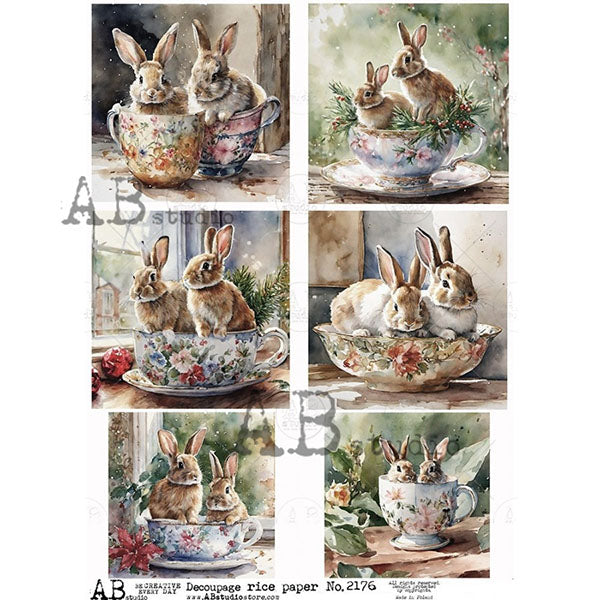 ABstudio Rice Paper - 2176 (A4) - Rustic Farmhouse Charm