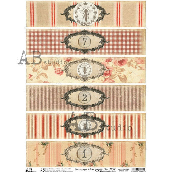 ABstudio Rice Paper - 3157 (A3) - Rustic Farmhouse Charm
