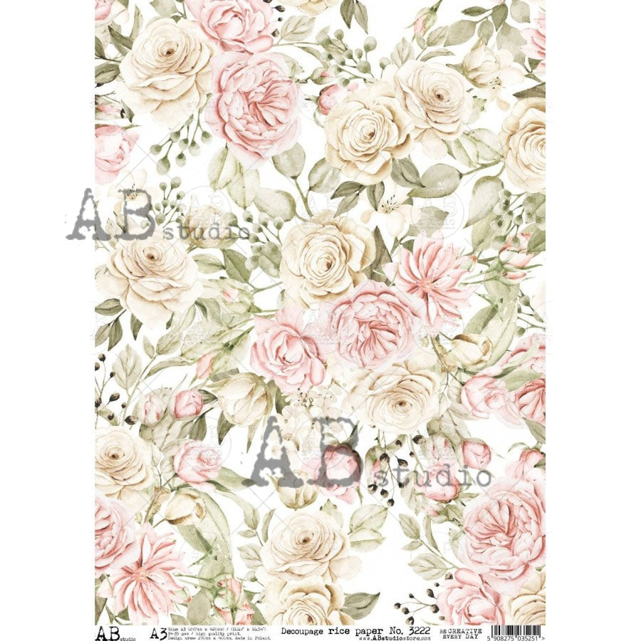 ABstudio Rice Paper - 3222 (A3) - Rustic Farmhouse Charm