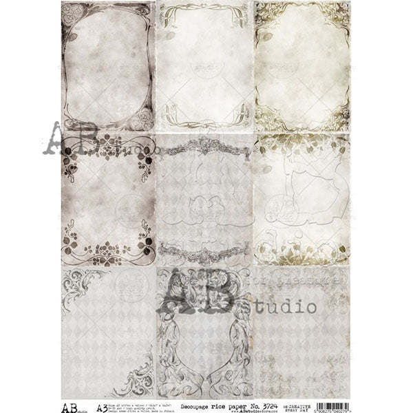 ABstudio Rice Paper - 3724 (A3) - Rustic Farmhouse Charm