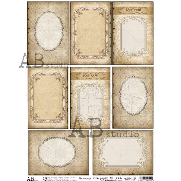 ABstudio Rice Paper - 3806 (A3) - Rustic Farmhouse Charm