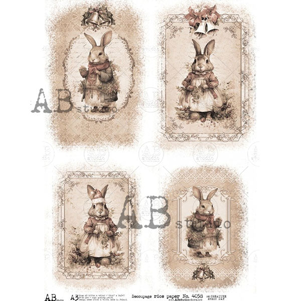 ABstudio Rice Paper - 4058 (A3) - Rustic Farmhouse Charm