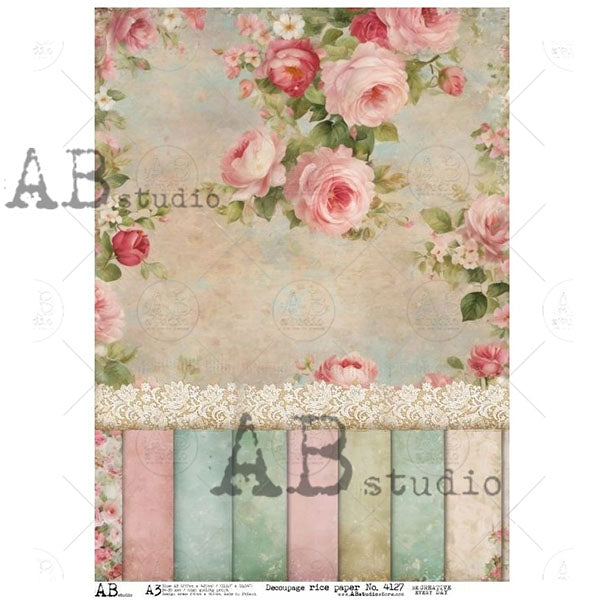 ABstudio Rice Paper - 4127 (A3) - Rustic Farmhouse Charm