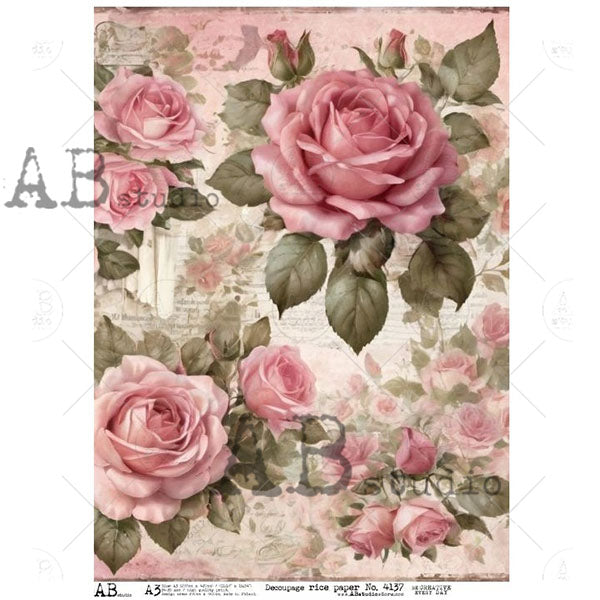 ABstudio Rice Paper - 4137 (A3) - Rustic Farmhouse Charm