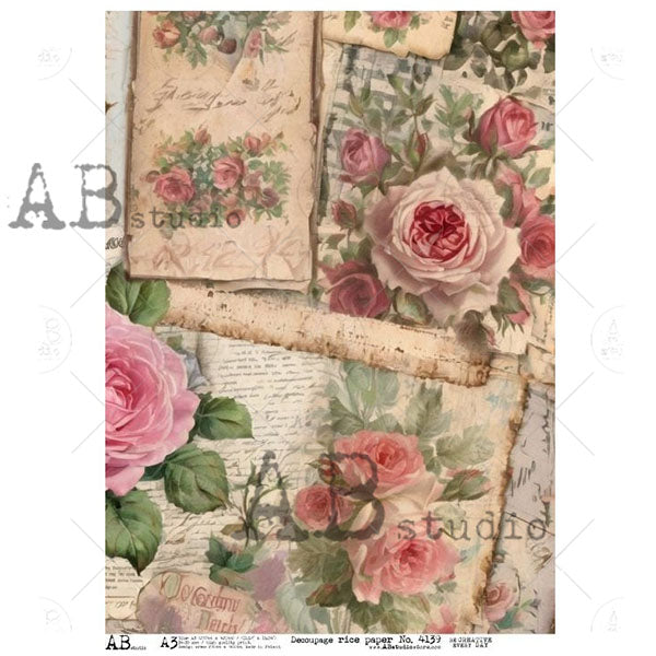 ABstudio Rice Paper - 4139 (A3) - Rustic Farmhouse Charm
