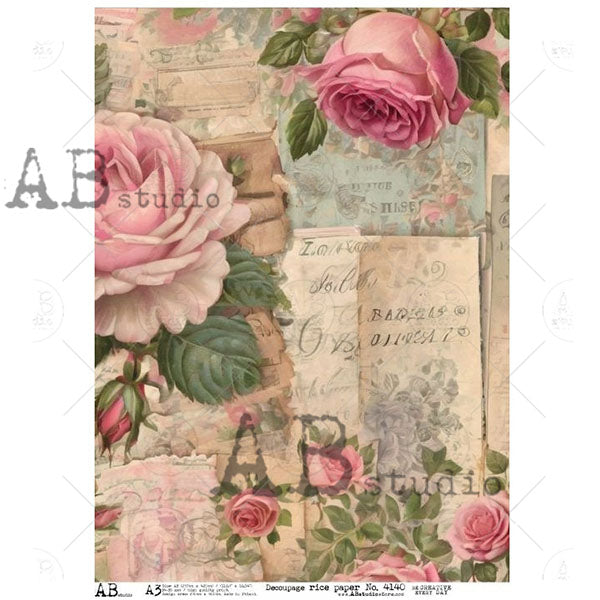 ABstudio Rice Paper - 4140 (A3) - Rustic Farmhouse Charm