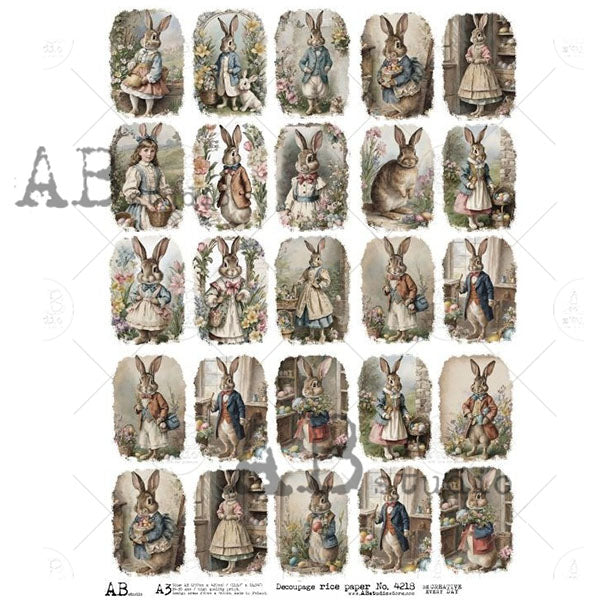 ABstudio Rice Paper - 4218 (A3) - Rustic Farmhouse Charm
