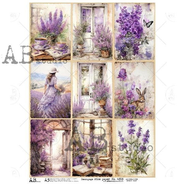 ABstudio Rice Paper - 4353 (A3) - Rustic Farmhouse Charm