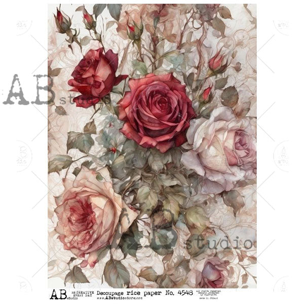 ABstudio Rice Paper - 4548 (A4) - Rustic Farmhouse Charm