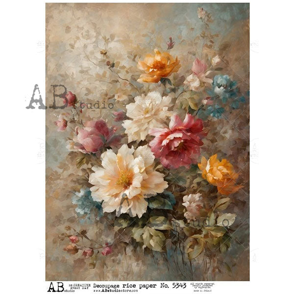 ABstudio Rice Paper - 5343 (A4) - Rustic Farmhouse Charm