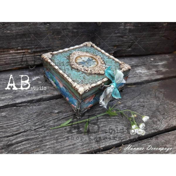 ABstudio Rice Paper - 'JAPANESE ROSES 3' 54 (A4) - Rustic Farmhouse Charm