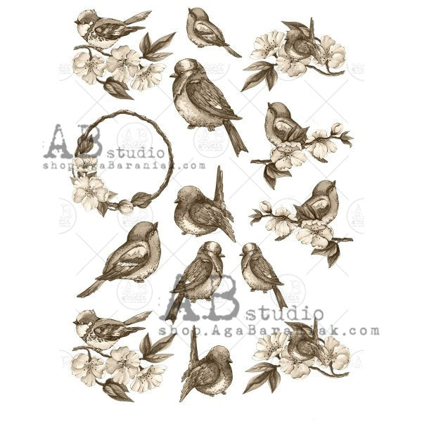 ABstudio Rice Paper - 554 (A4) - Rustic Farmhouse Charm