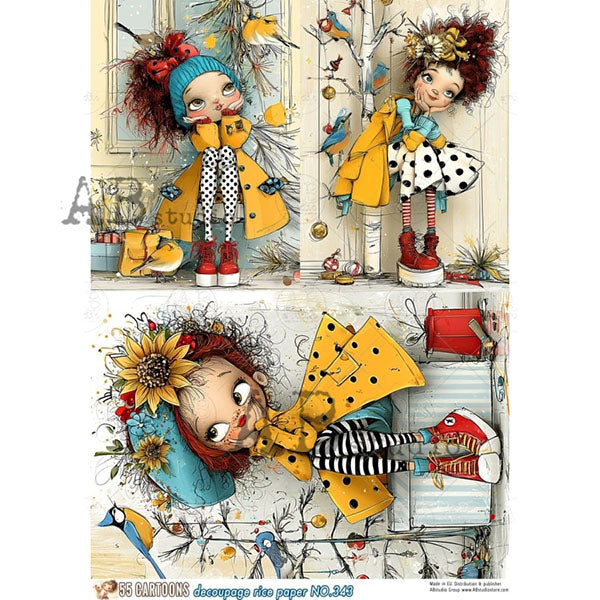 ABstudio Rice Paper - 55 CARTOONS 343 (A4)