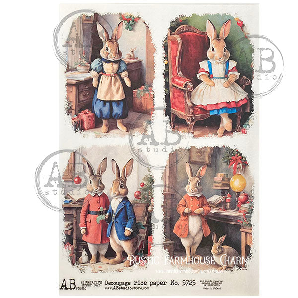 ABstudio Rice Paper - 5725 (A4) - Rustic Farmhouse Charm