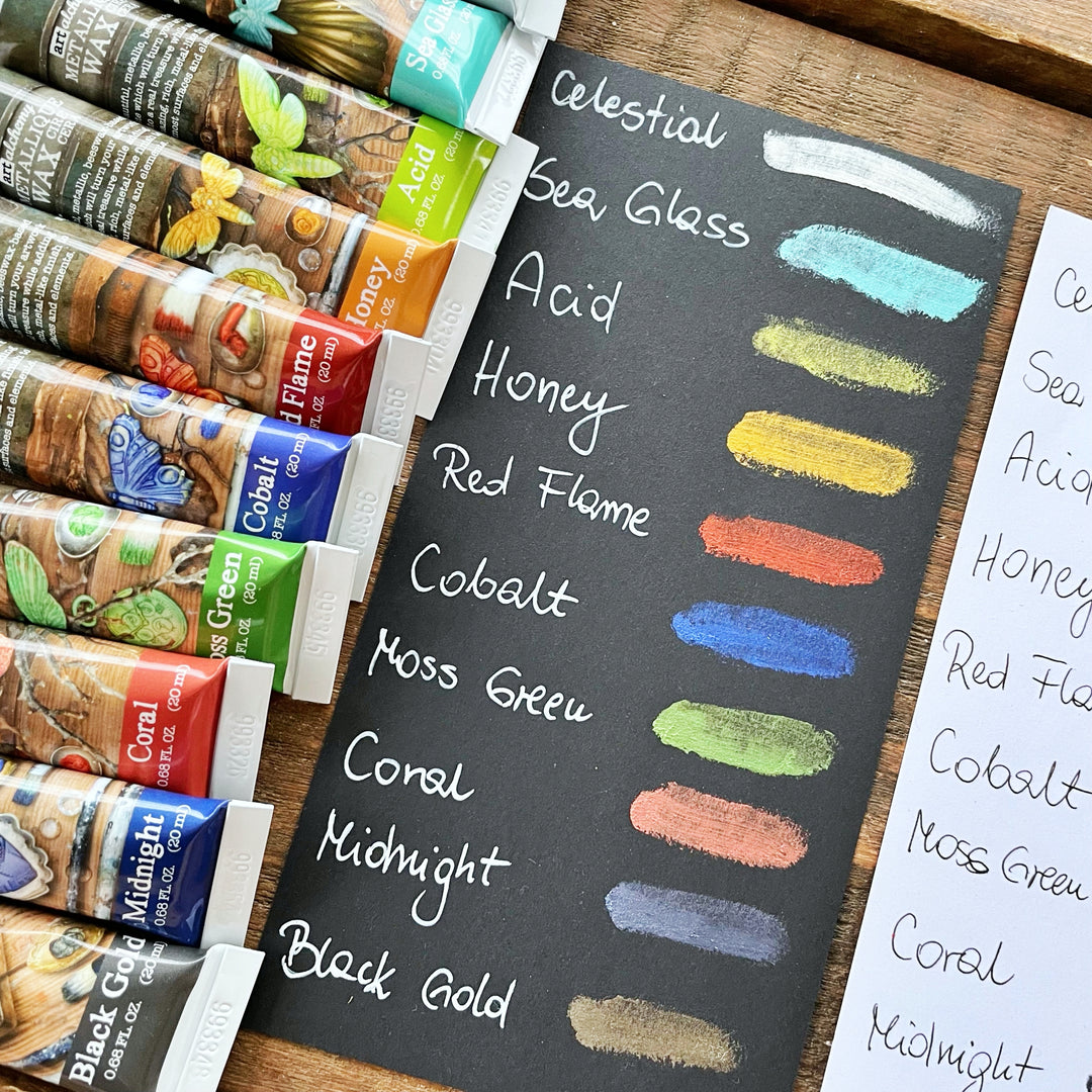 Finnabair Metallique Wax - BLACK GOLD (Art Alchemy) - Rustic Farmhouse Charm