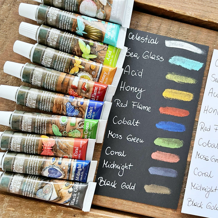 Finnabair Metallique Wax - BLACK GOLD (Art Alchemy) - Rustic Farmhouse Charm