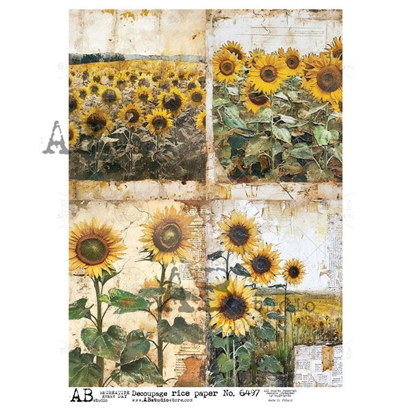 ABstudio Rice Paper - 6497 (A4) - Rustic Farmhouse Charm