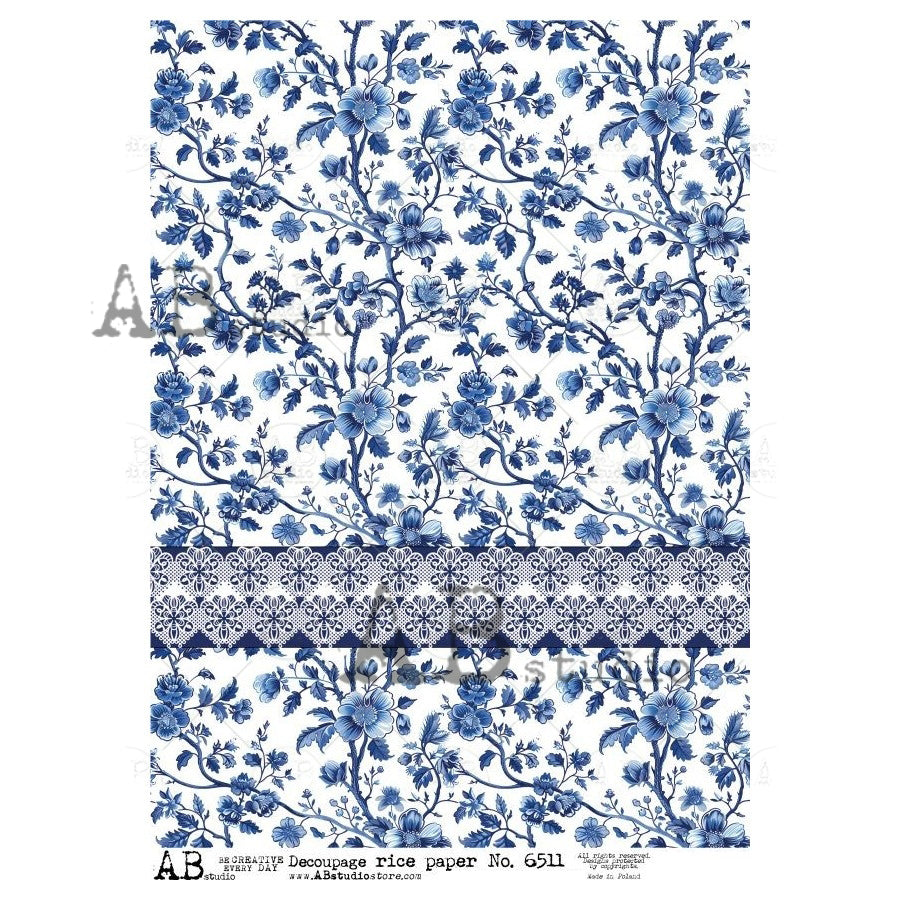 ABstudio Rice Paper - 6511 (A4) - Rustic Farmhouse Charm