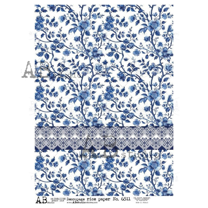ABstudio Rice Paper - 6511 (A4) - Rustic Farmhouse Charm