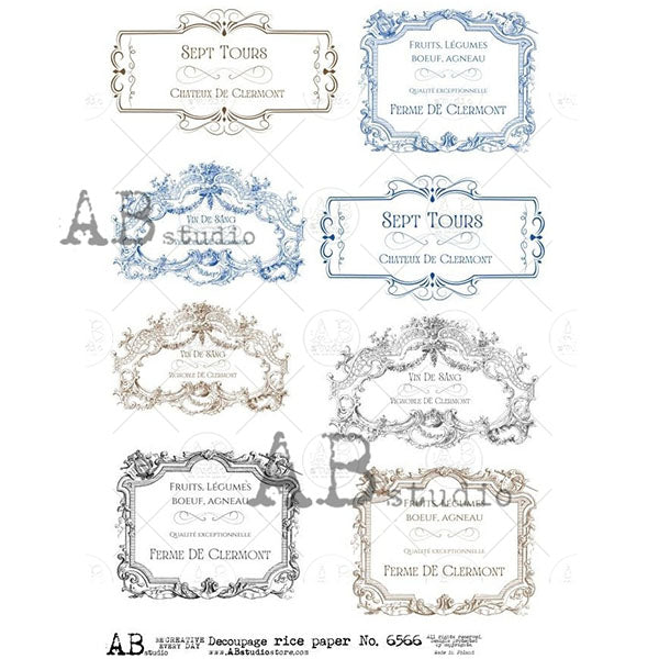 ABstudio Rice Paper - 6566 (A4) - Rustic Farmhouse Charm