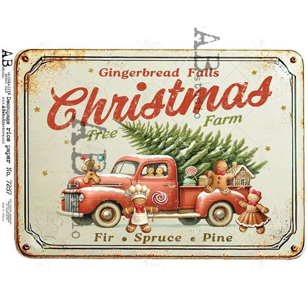 ABstudio Rice Paper - 7287 (A4) - Rustic Farmhouse Charm