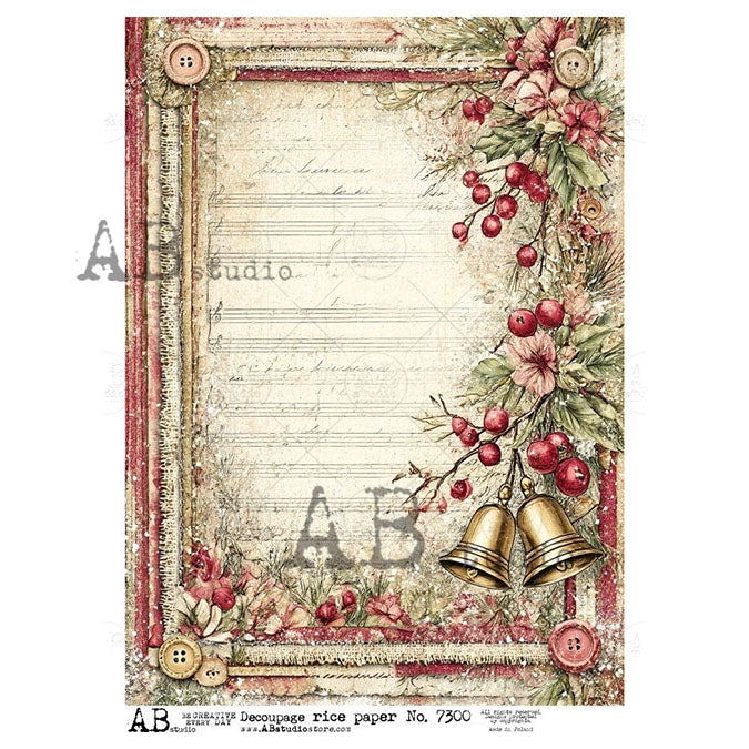 ABstudio Rice Paper - 7300 (A4) - Rustic Farmhouse Charm