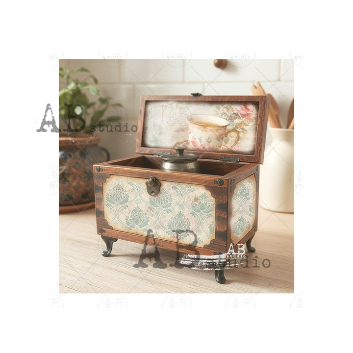 ABstudio Rice Paper - 7404 (A4) - Rustic Farmhouse Charm