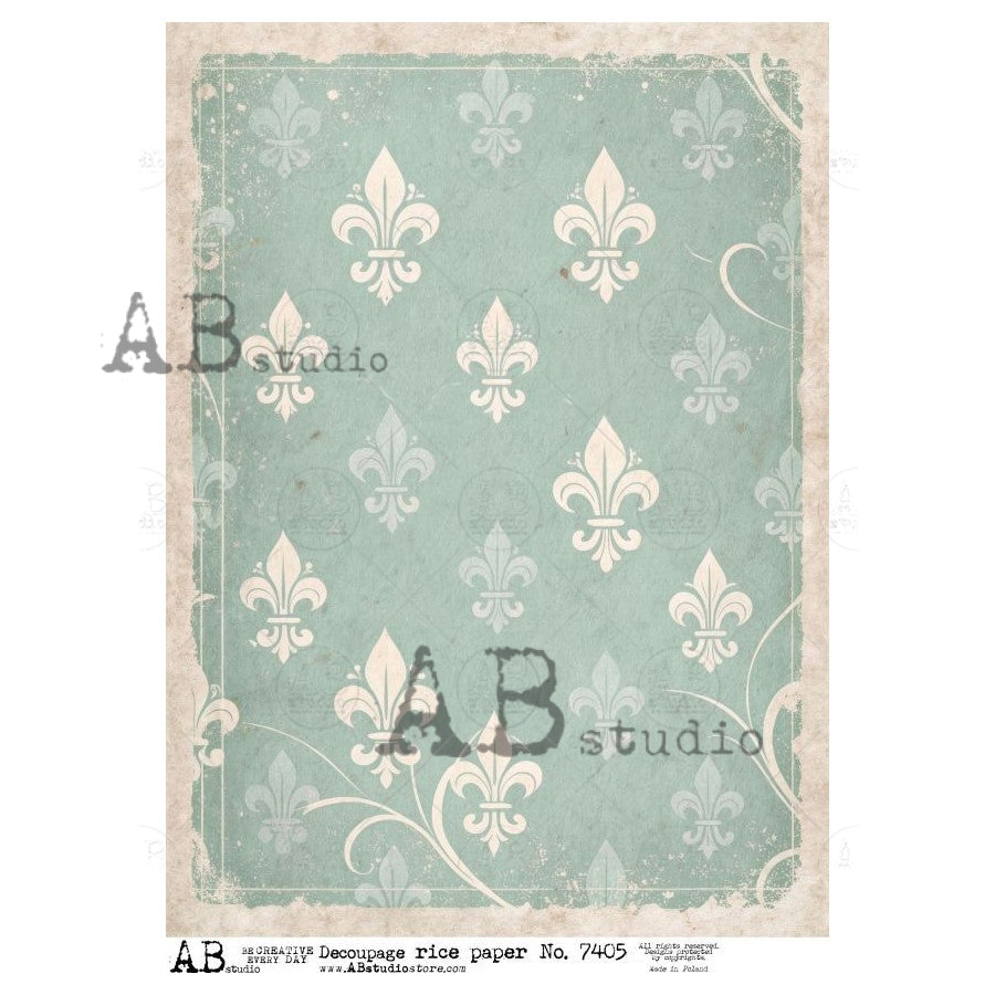 ABstudio Rice Paper - 7405 (A4) - Rustic Farmhouse Charm