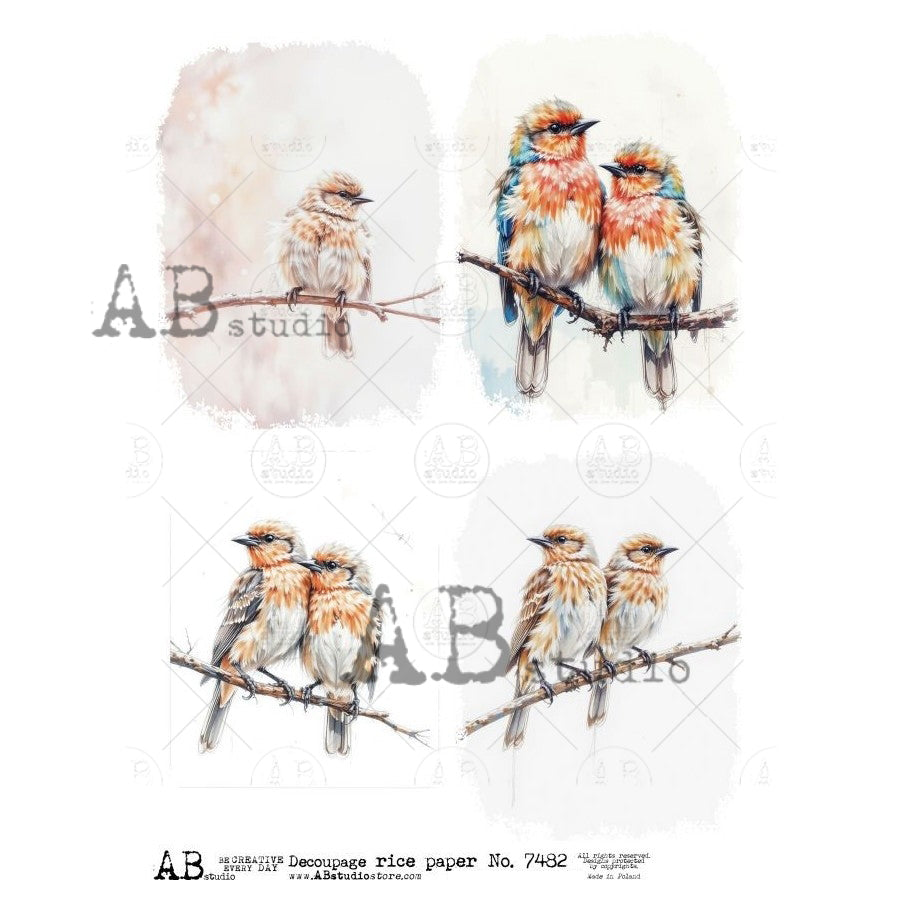 ABstudio Rice Paper - 7482 (A4) - Rustic Farmhouse Charm