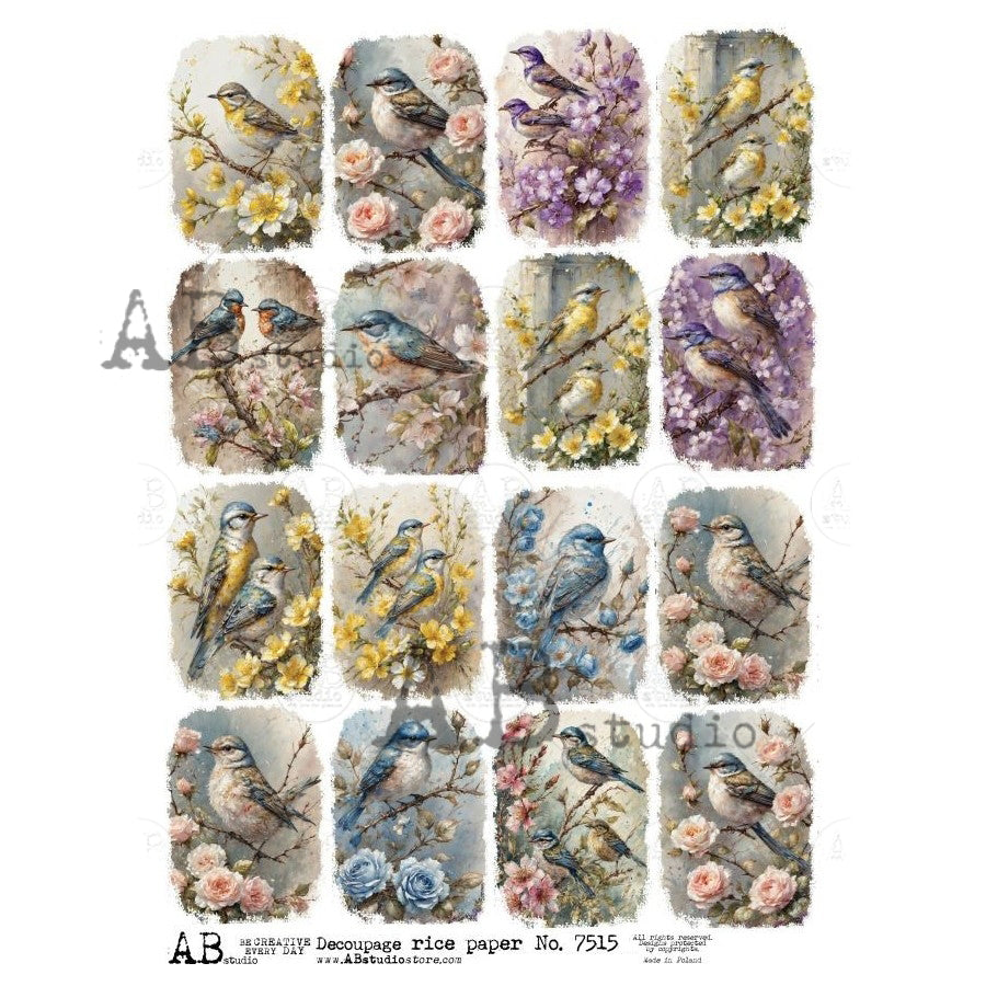 ABstudio Rice Paper - 7515 (A4) - Rustic Farmhouse Charm